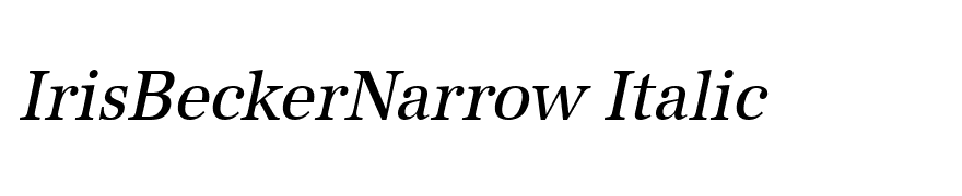 IrisBeckerNarrow Italic