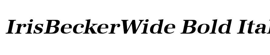 IrisBeckerWide Bold Italic