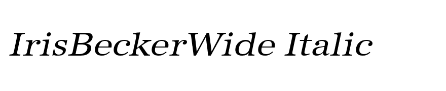 IrisBeckerWide Italic