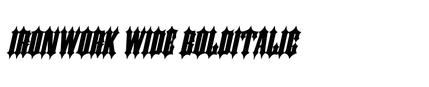 Ironwork Wide BoldItalic