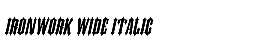 Ironwork Wide Italic
