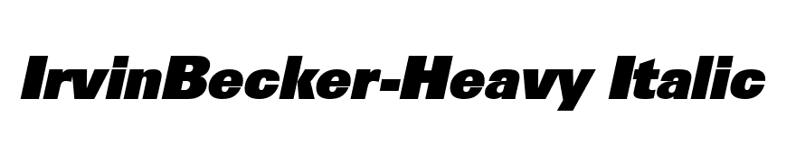 IrvinBecker-Heavy Italic