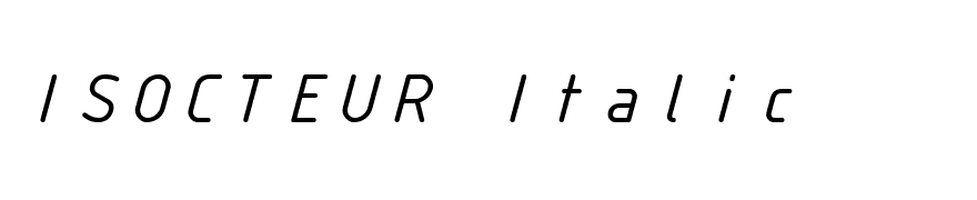 ISOCTEUR Italic