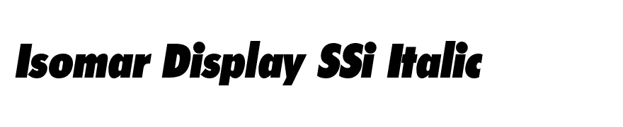 Isomar Display SSi Italic