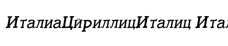 ItaliaCyrillicItalic Italic