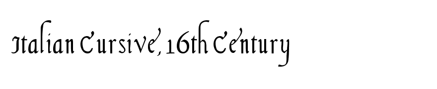 Italian Cursive, 16th Century
