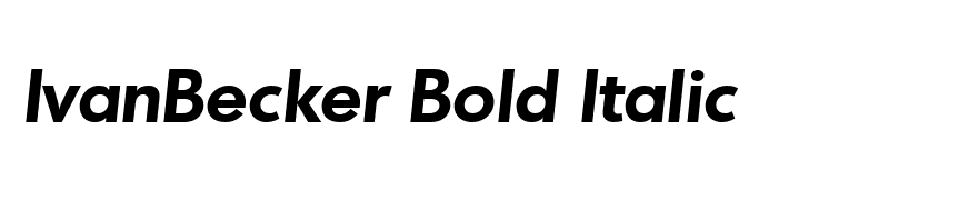 IvanBecker Bold Italic