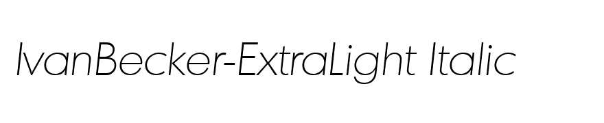 IvanBecker-ExtraLight Italic