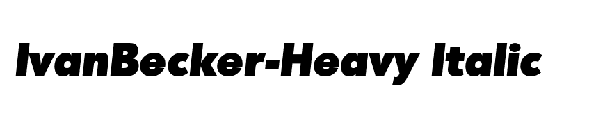 IvanBecker-Heavy Italic
