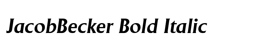 JacobBecker Bold Italic
