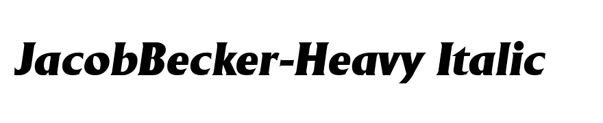 JacobBecker-Heavy Italic