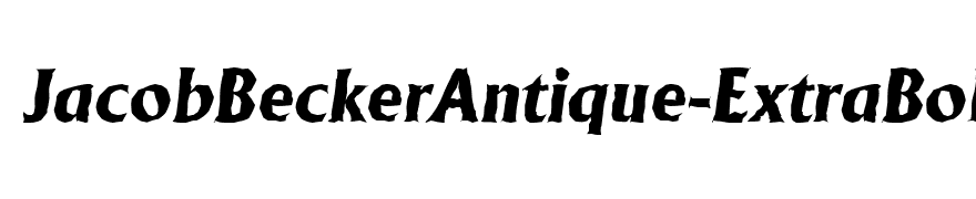JacobBeckerAntique-ExtraBold-Italic
