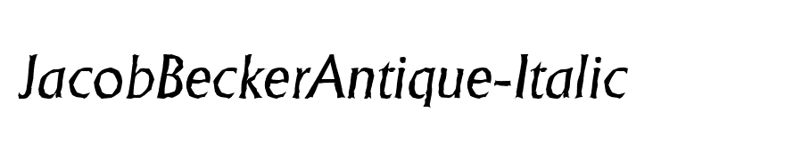 JacobBeckerAntique-Italic