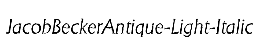 JacobBeckerAntique-Light-Italic