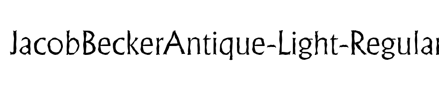JacobBeckerAntique-Light-Regular