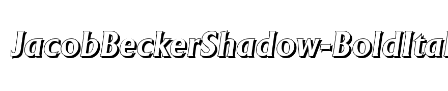 JacobBeckerShadow-BoldItalic