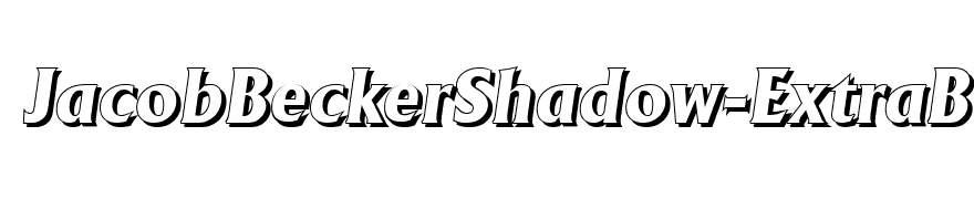 JacobBeckerShadow-ExtraBold-Italic