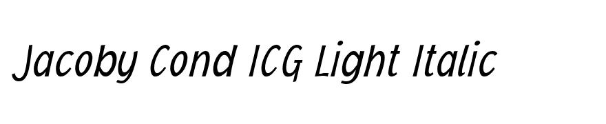 Jacoby Cond ICG Light Italic