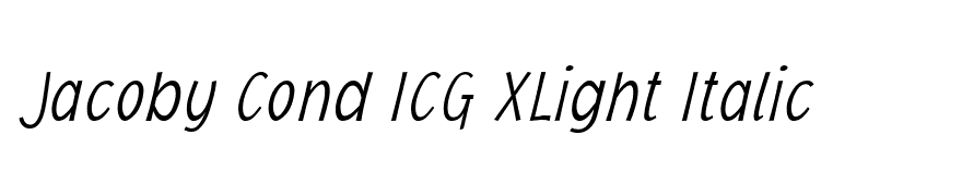 Jacoby Cond ICG XLight Italic