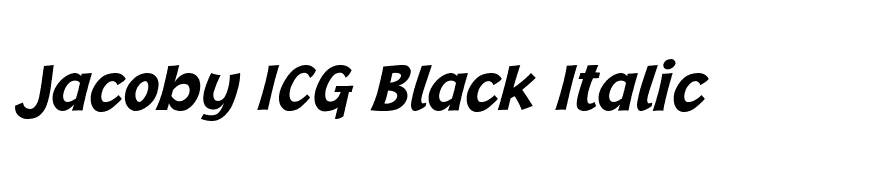 Jacoby ICG Black Italic