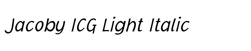 Jacoby ICG Light Italic
