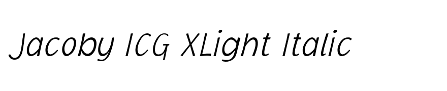 Jacoby ICG XLight Italic