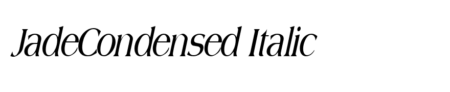 JadeCondensed Italic