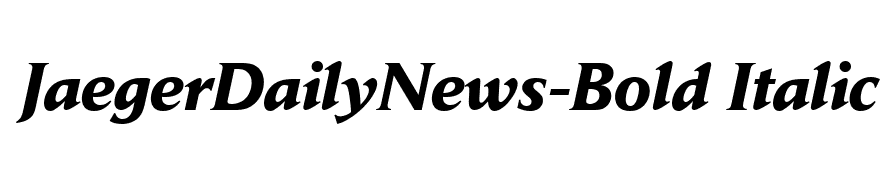 JaegerDailyNews-Bold Italic
