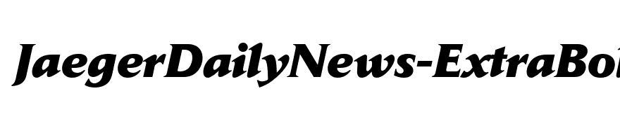JaegerDailyNews-ExtraBold Italic