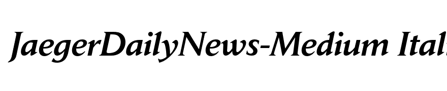 JaegerDailyNews-Medium Italic