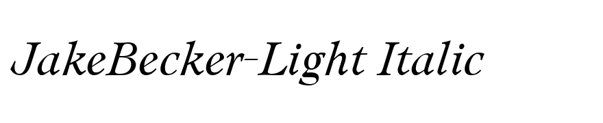 JakeBecker-Light Italic