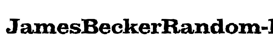 JamesBeckerRandom-ExtraBold-Regular