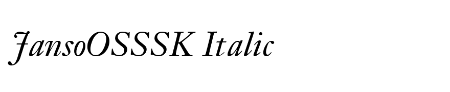 JansoOSSSK Italic
