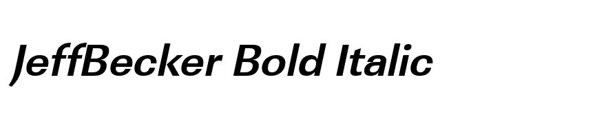 JeffBecker Bold Italic