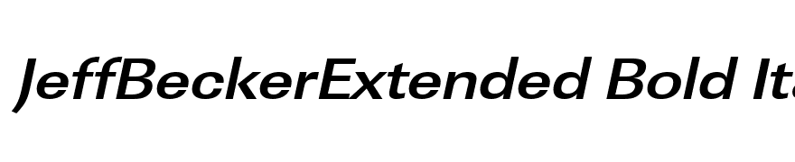JeffBeckerExtended Bold Italic