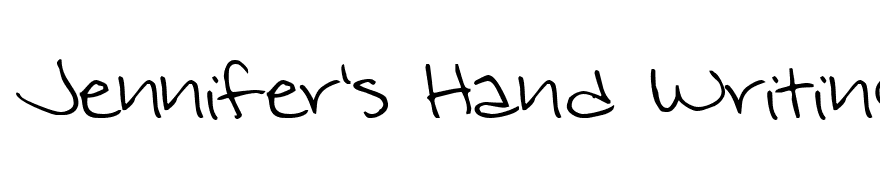 Jennifer's Hand Writing