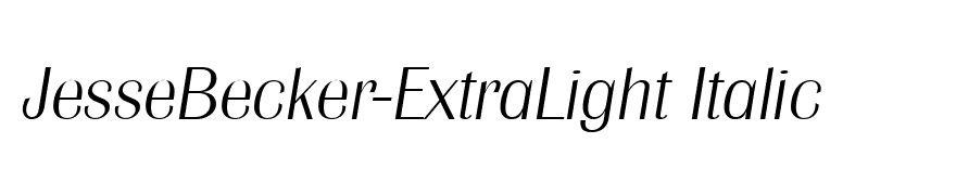 JesseBecker-ExtraLight Italic