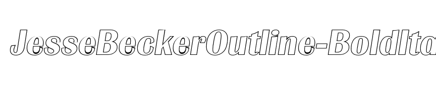 JesseBeckerOutline-BoldItalic