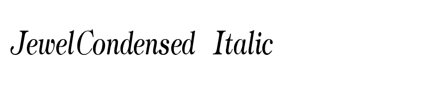 JewelCondensed Italic