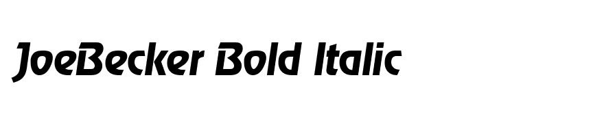 JoeBecker Bold Italic