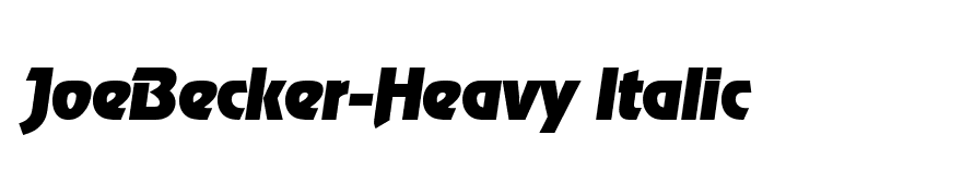 JoeBecker-Heavy Italic