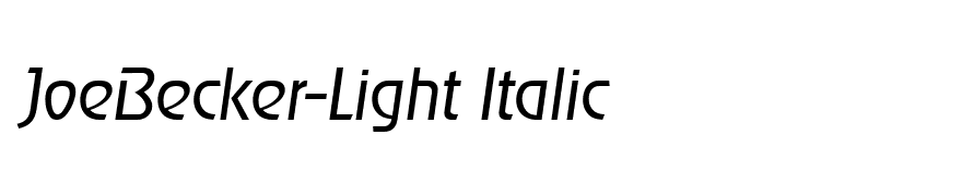 JoeBecker-Light Italic