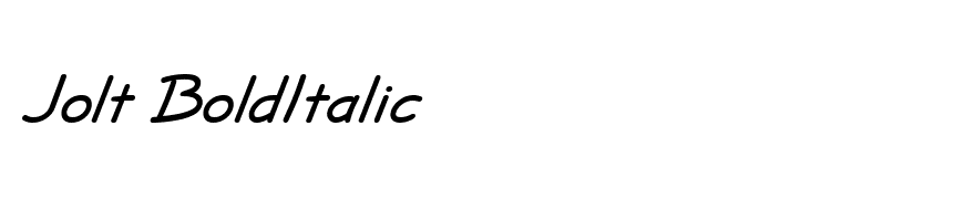 Jolt BoldItalic