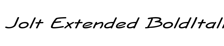Jolt Extended BoldItalic