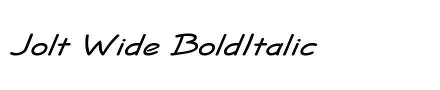 Jolt Wide BoldItalic