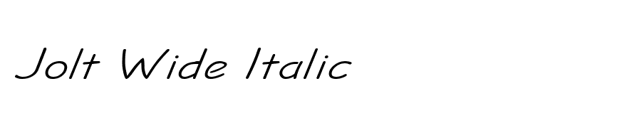 Jolt Wide Italic