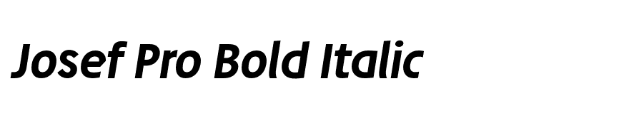 Josef Pro Bold Italic