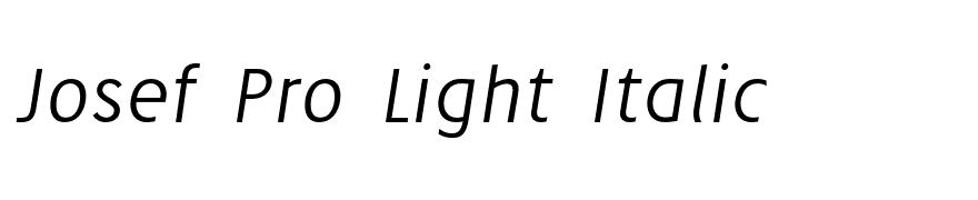 Josef Pro Light Italic