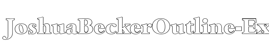 JoshuaBeckerOutline-ExtraBold-Regular