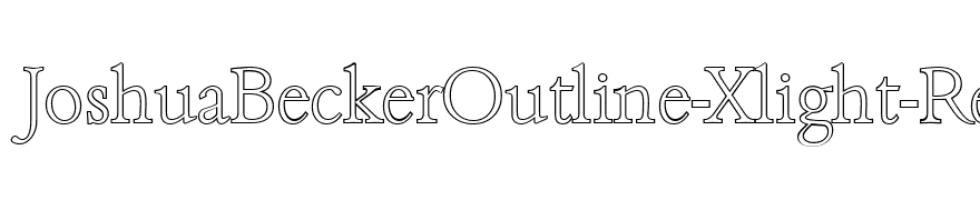 JoshuaBeckerOutline-Xlight-Regular